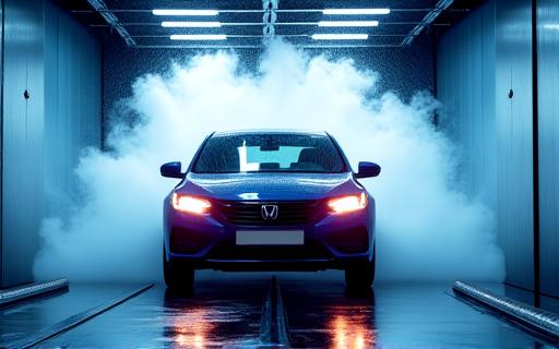 빠르게 진행되는 익스프레스 세차 과정